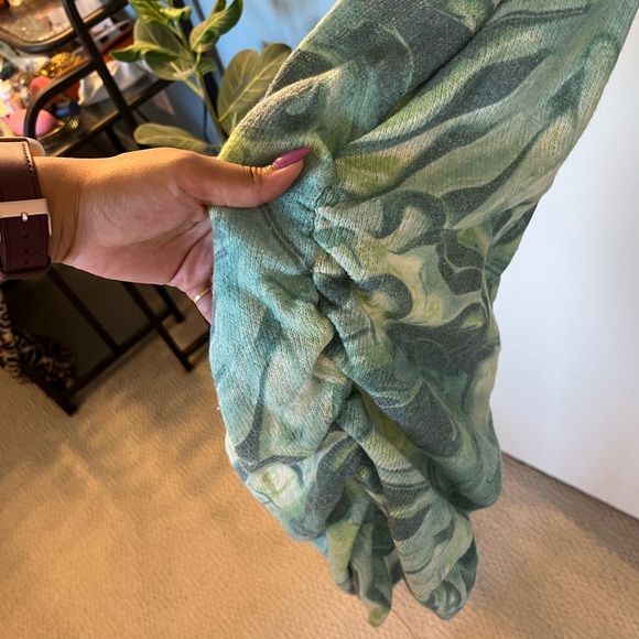 JADED LONDON TIE DYE PRINT RUCHED HEM PRINTED KNIT JOGGERS - Picture 6 of 6